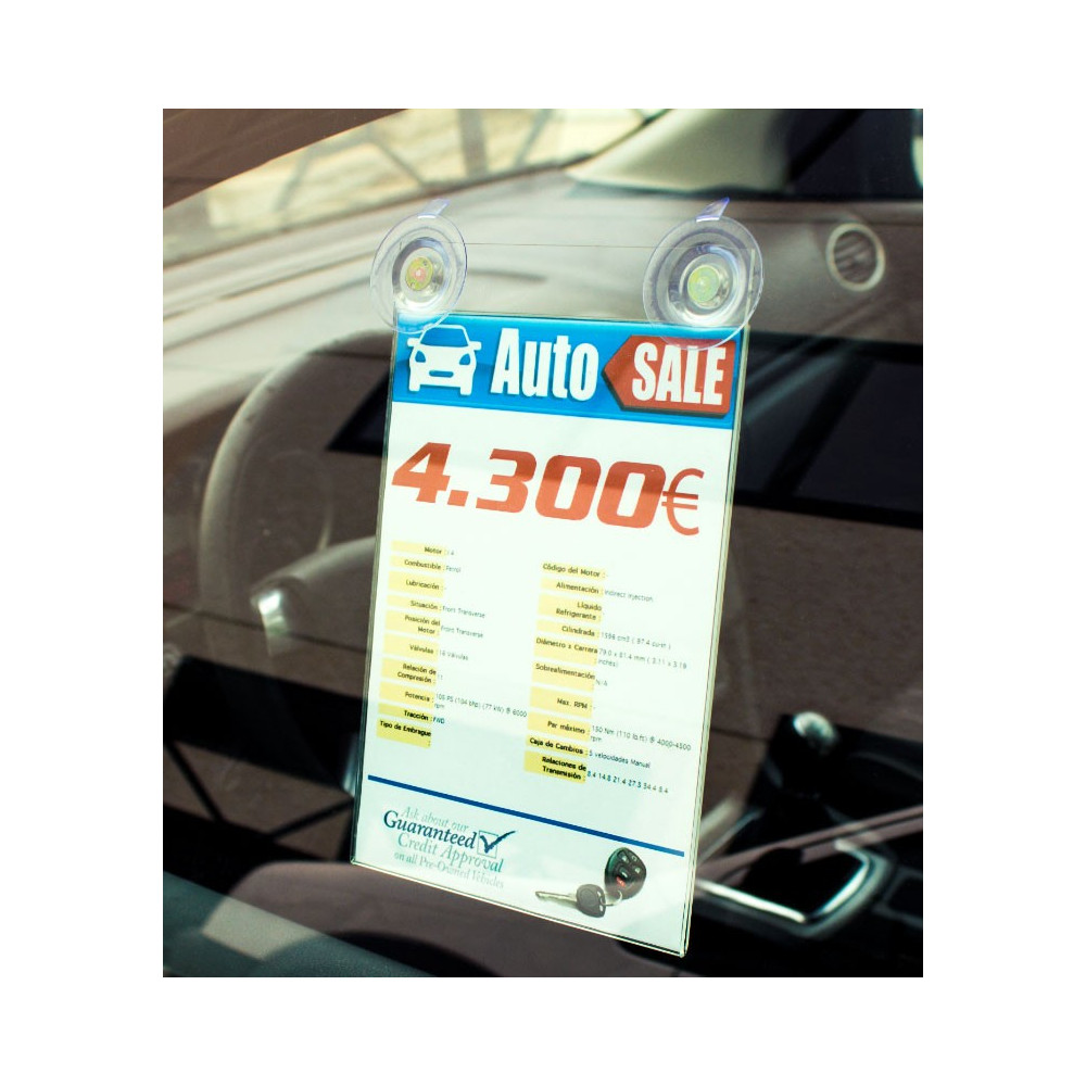 Sachets en acrylique avec ventouses