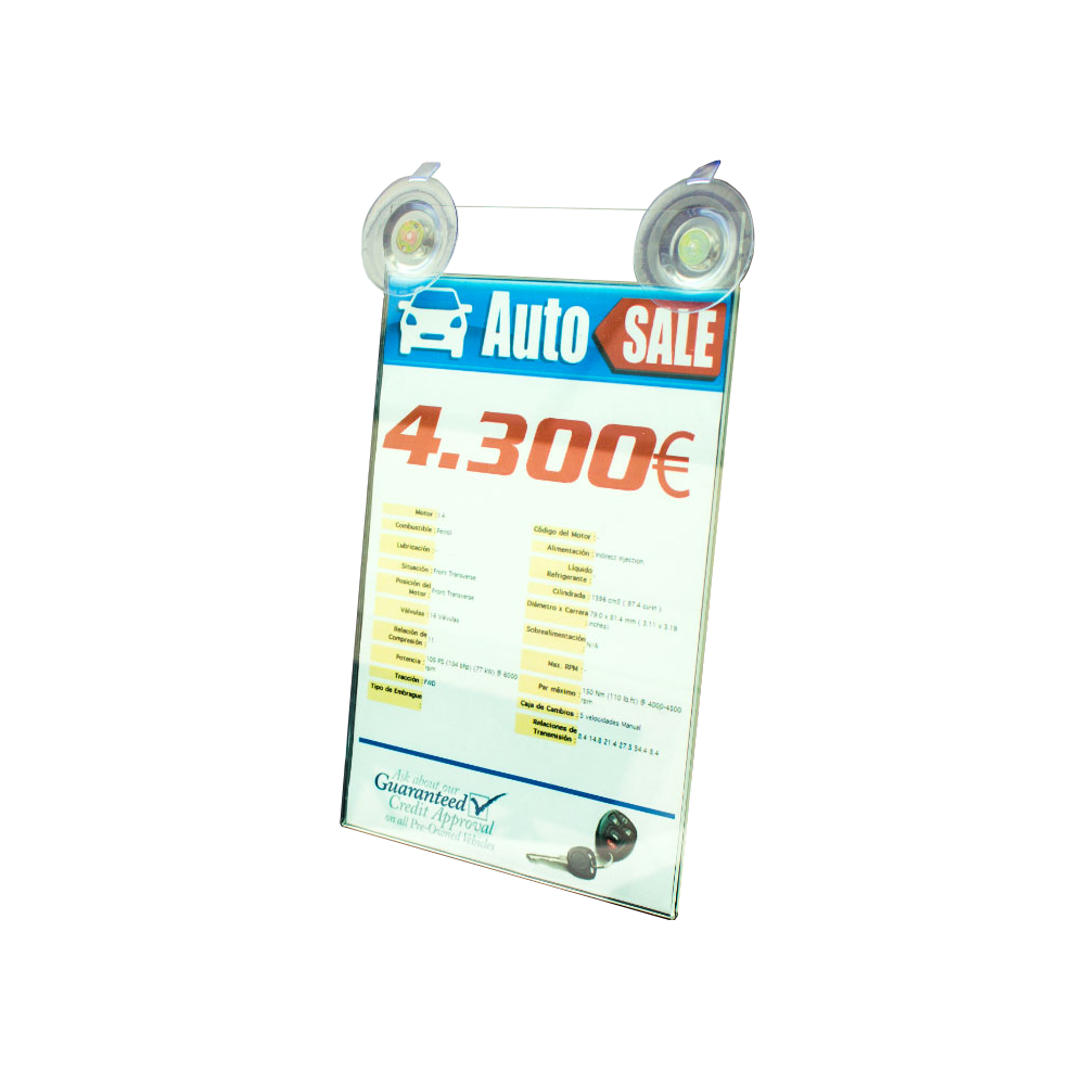 Bolsas acrílicas con ventosas