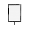 Support vertical pour barrières de démarcation - Chromé