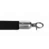 Corde en velours noir lisse - Chrome