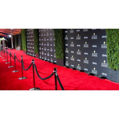 Cuerda lisa de terciopelo negro - Cromo