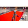 Corde lisse en velours rouge - Chrome