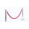 Corde lisse en velours rouge - Chrome
