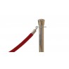 Corde lisse en velours rouge - Chrome