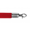 Corde lisse en velours rouge - Chrome