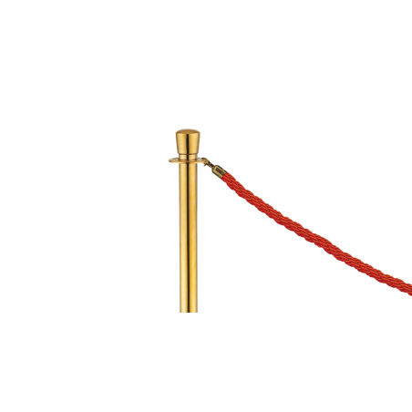 Corde entrelacée rouge - or