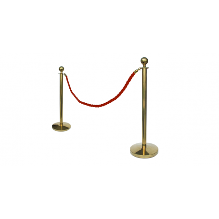 Corde entrelacée rouge - or