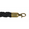 Cuerda entrelazada negra - Oro