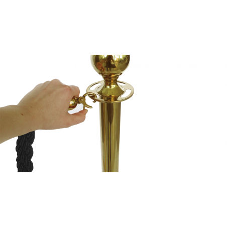 Black Interlaced Rope - Gold