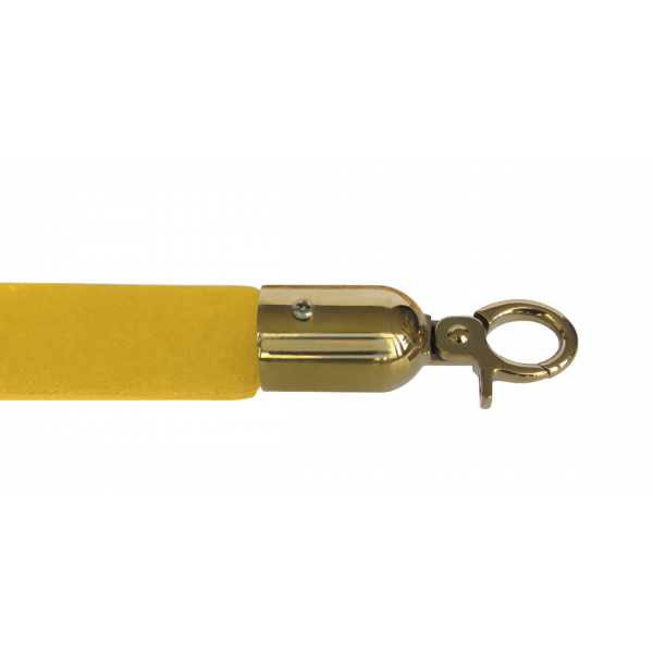 Cuerda de barrera de delimitación lisa amarilla (dorada)