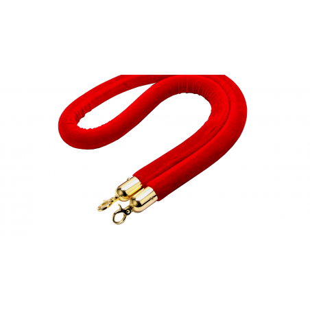 Corde lisse en velours rouge - Or