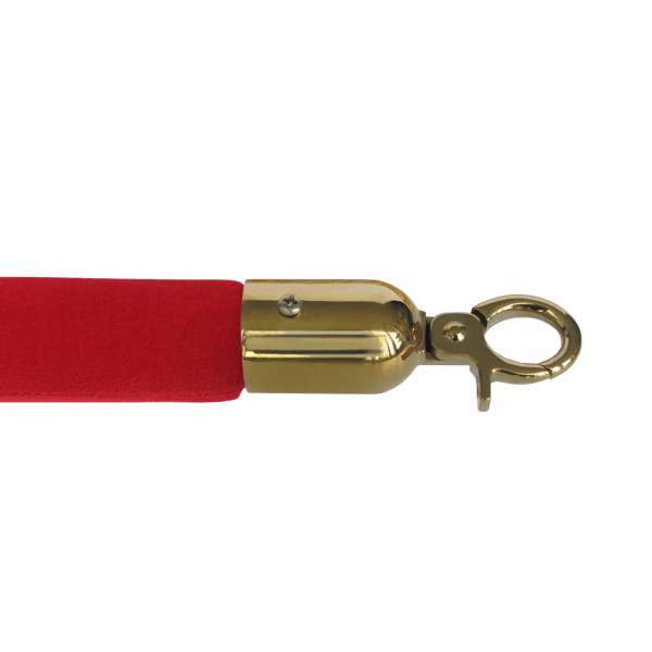 Corde lisse en velours rouge - Or Corde lisse en velours rouge - Or
