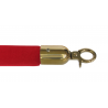 Corde lisse en velours rouge - Or