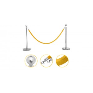 Corde de velours lisse bronze - chromé