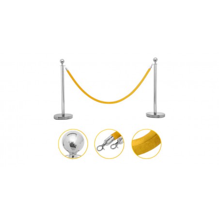 Smooth velvet rope bronze - chrome