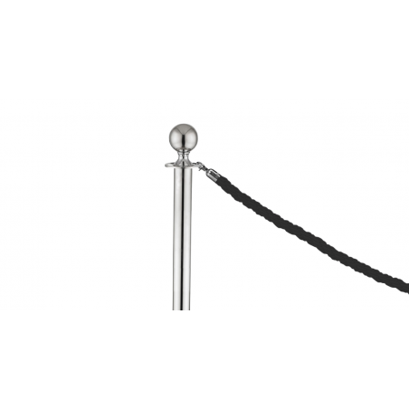 Corda Entrelaçada Preta - Cromado