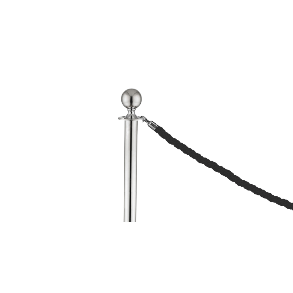 Black Interlaced Rope - Chrome