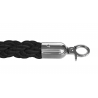 Corde entrelacée noire - Chrome