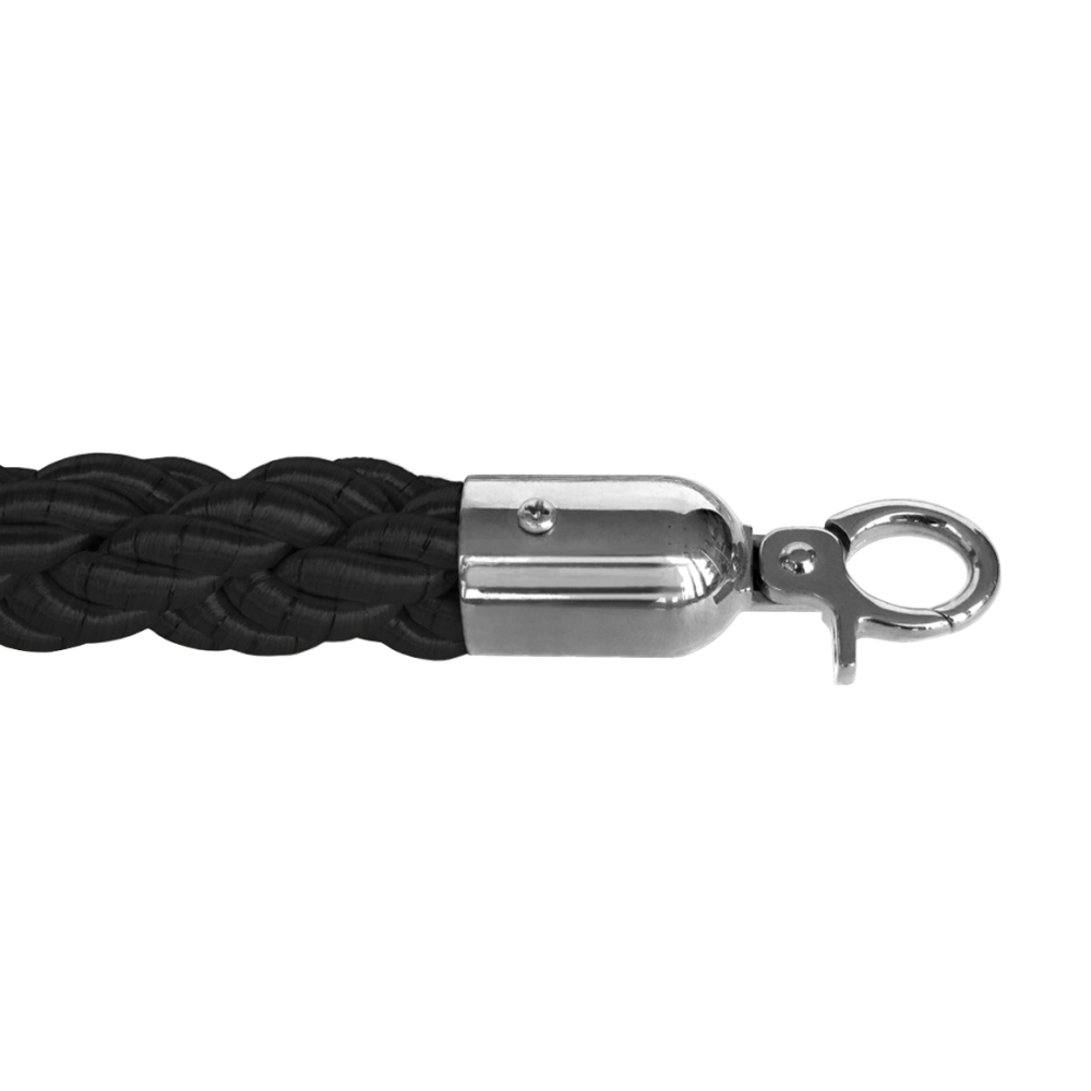 Black Interlaced Rope - Chrome