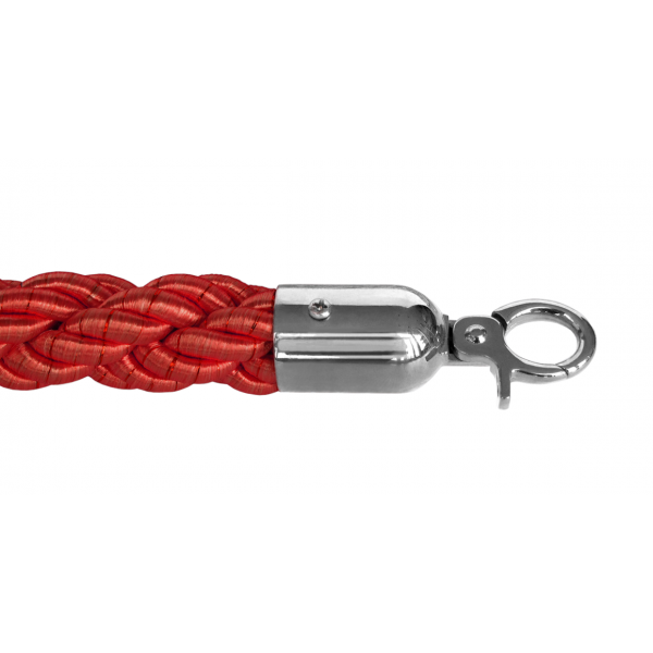 Corde entrelacée rouge - Chrome