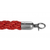Corde entrelacée rouge - Chrome