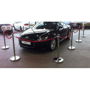Red Interlaced Rope - Chrome