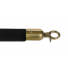 Corde en velours lisse noire - Or