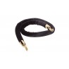 Corde en velours lisse noire - Or