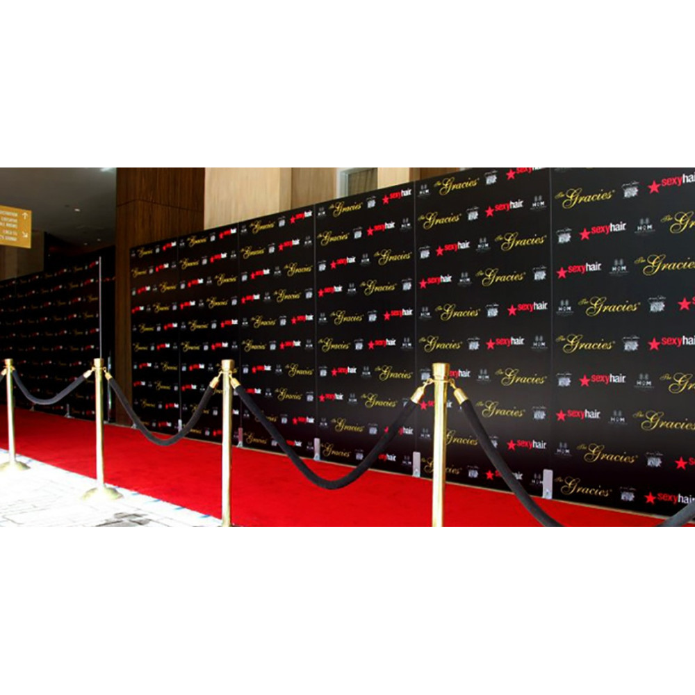 Black Smooth Velvet Rope - Gold