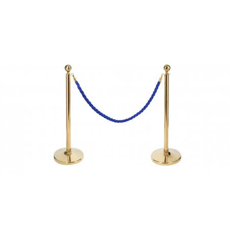 Corda Entrelaçada Azul - Dourada