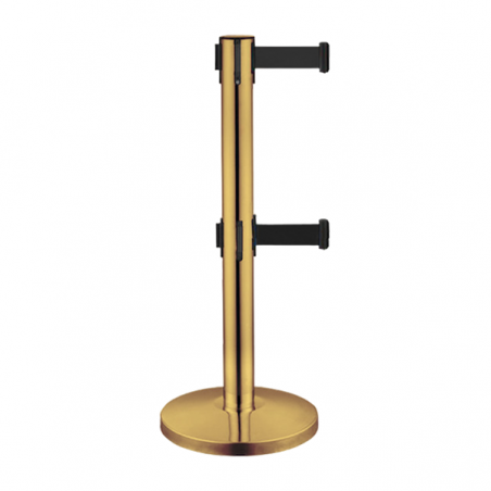 Goldener Trennpfosten mit 2 schwarzen Bändern