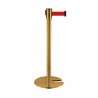 Poteau séparateur doré avec 1 ruban rouge
