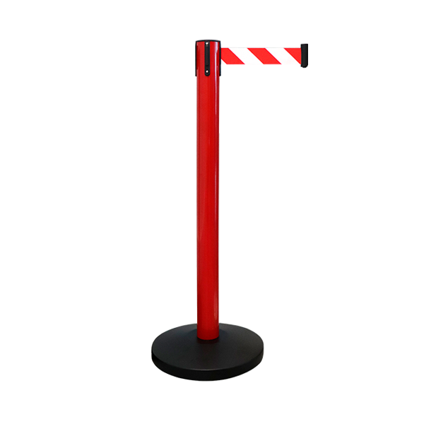 Bornier rouge avec 1 ruban rouge/blanc Bornier rouge avec 1 ruban rouge/blanc