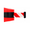 Enrouleur mural rouge avec ruban rouge/blanc 5m