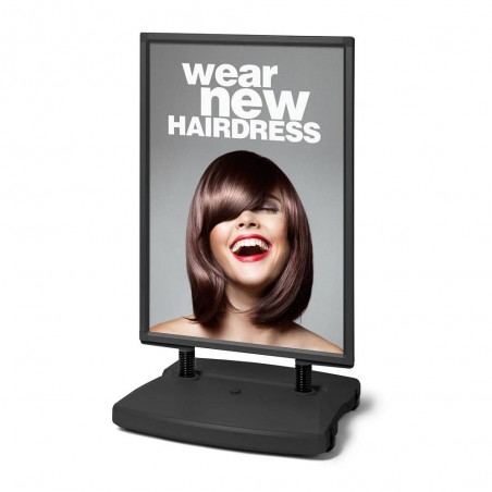 Black Windtalker Pavement Sign with Plastic Base