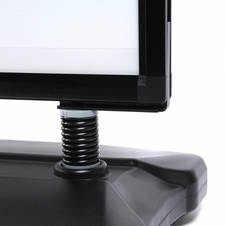 Panneau de chaussée Windtalker noir avec base en plastique