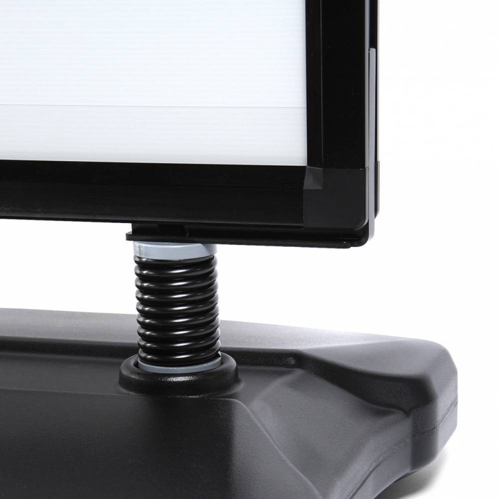 Panneau de chaussée Windtalker noir avec base en plastique