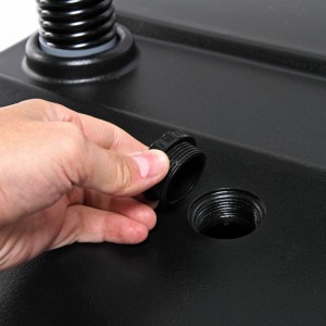 Letrero de pavimento Windtalker negro con base de plástico
