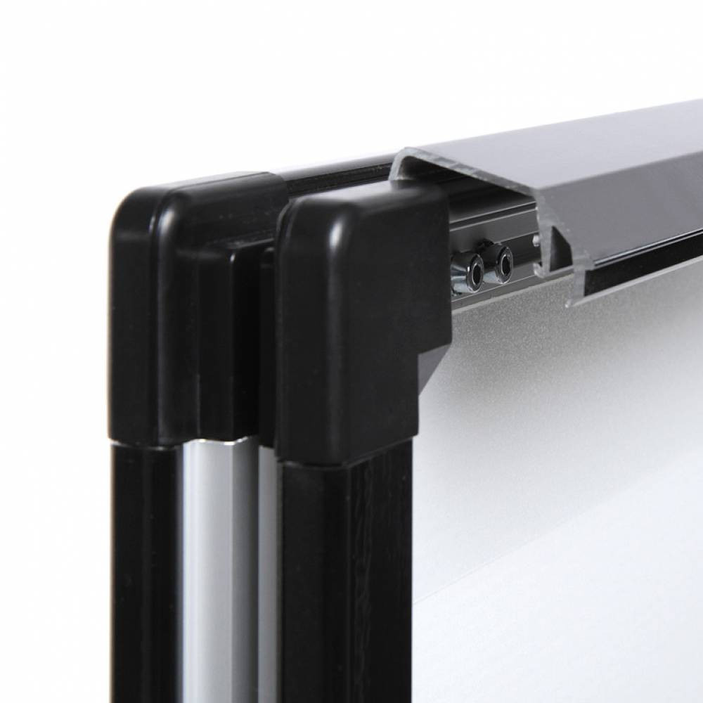 Letrero de pavimento Windtalker negro con base de plástico