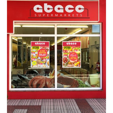 Porte-brochures adhésif