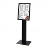 Support de menu noir 4xA4 / LED - Présentoir de menu | SignalShop