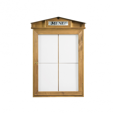 Expositor de menús rústico