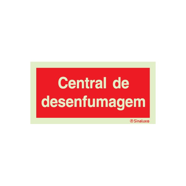 Sinal de central de desenfumagem