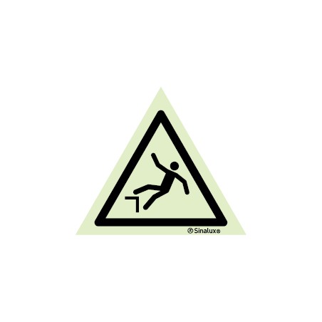 Sinal de perigo de queda