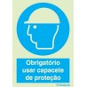 Sinal de obrigação, capacete de proteção