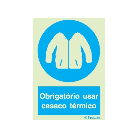 Sinal de obrigação, casaco térmico