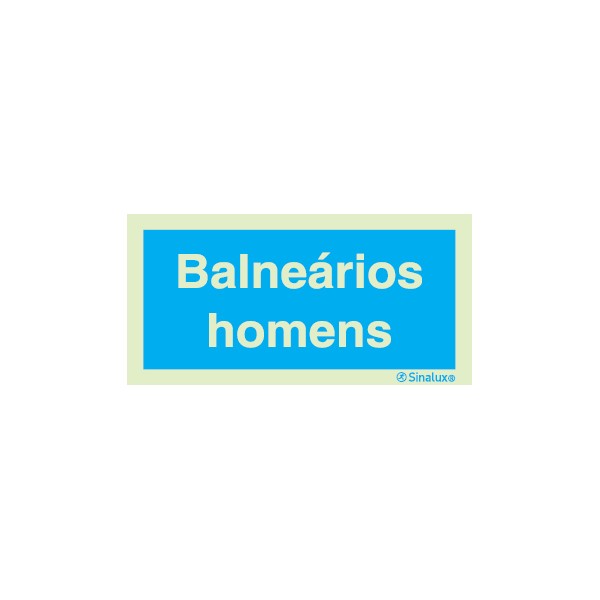 Sinal de informação, balneários homens