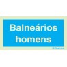 Sinal de informação, balneários homens