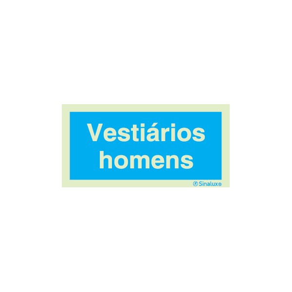 Sinal de informação, vestiários homens