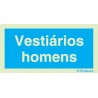 Sinal de informação, vestiários homens